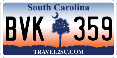SC license plate BVK359