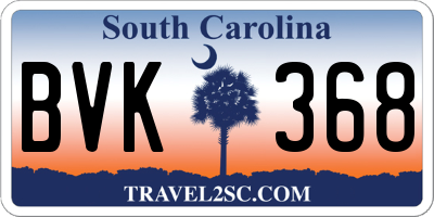 SC license plate BVK368