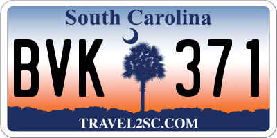 SC license plate BVK371