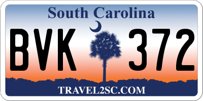 SC license plate BVK372