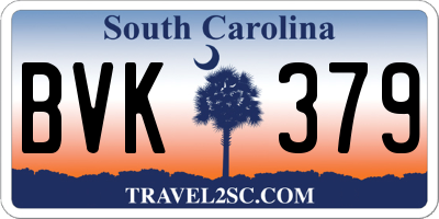 SC license plate BVK379
