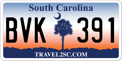 SC license plate BVK391