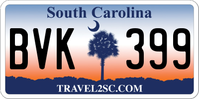 SC license plate BVK399