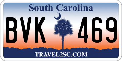SC license plate BVK469