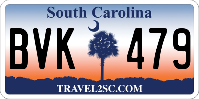 SC license plate BVK479