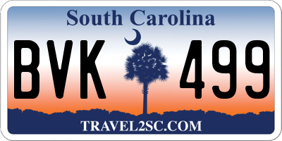SC license plate BVK499