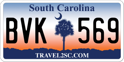 SC license plate BVK569