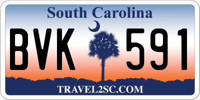 SC license plate BVK591