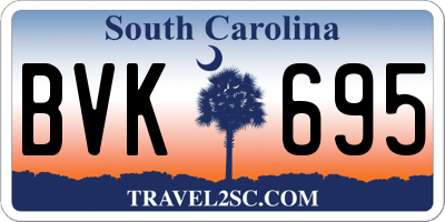 SC license plate BVK695