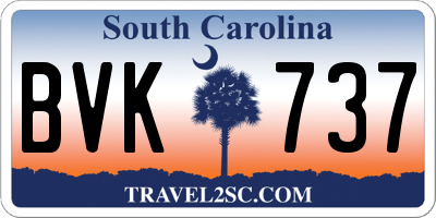 SC license plate BVK737