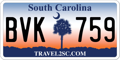 SC license plate BVK759