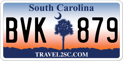 SC license plate BVK879