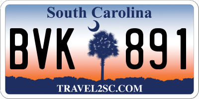 SC license plate BVK891