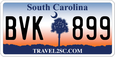 SC license plate BVK899