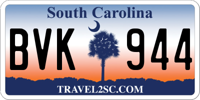 SC license plate BVK944