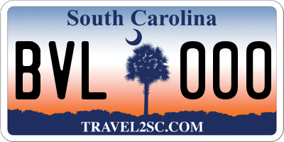SC license plate BVL000