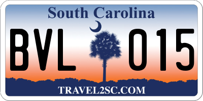 SC license plate BVL015