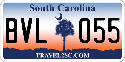 SC license plate BVL055
