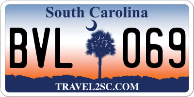 SC license plate BVL069