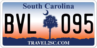 SC license plate BVL095