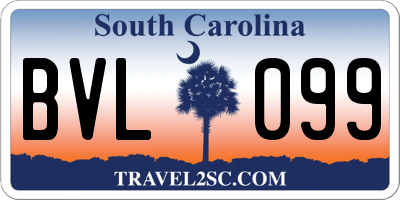 SC license plate BVL099