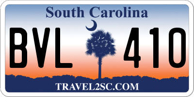 SC license plate BVL410