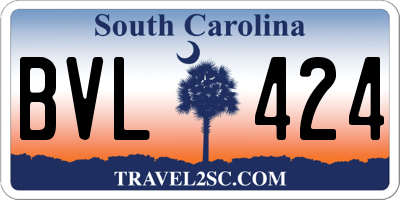 SC license plate BVL424