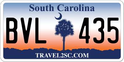 SC license plate BVL435