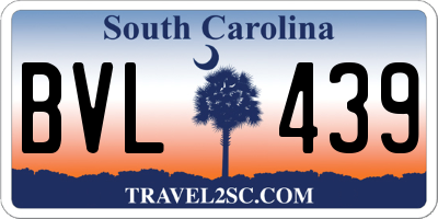 SC license plate BVL439
