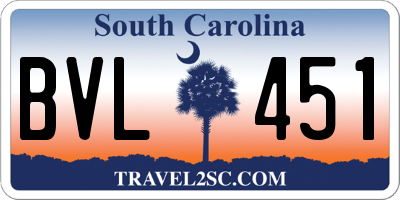SC license plate BVL451