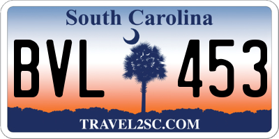 SC license plate BVL453