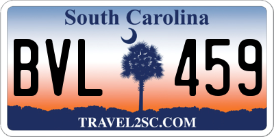 SC license plate BVL459
