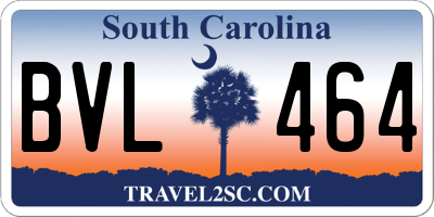 SC license plate BVL464