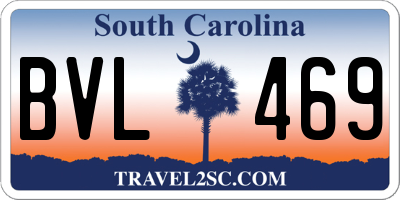 SC license plate BVL469