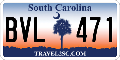 SC license plate BVL471