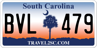 SC license plate BVL479