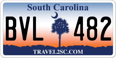 SC license plate BVL482