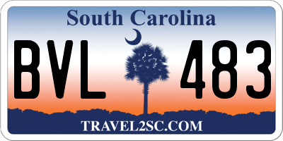 SC license plate BVL483