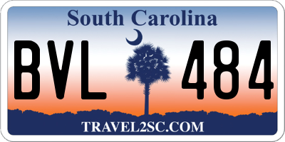 SC license plate BVL484