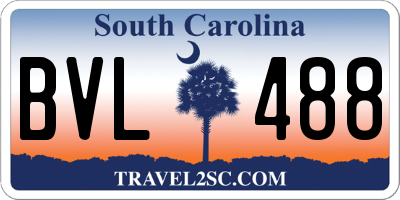 SC license plate BVL488