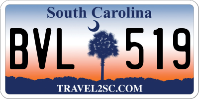 SC license plate BVL519
