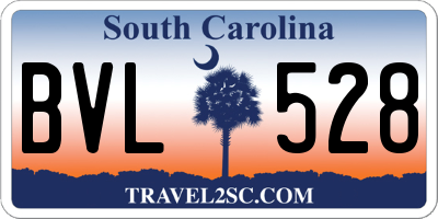 SC license plate BVL528