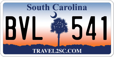 SC license plate BVL541