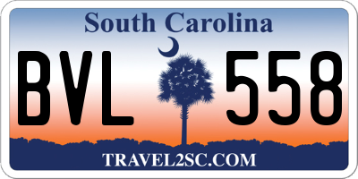 SC license plate BVL558