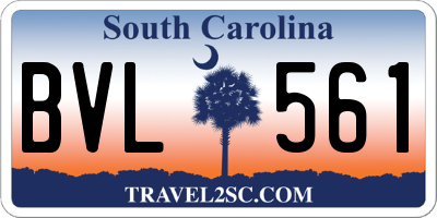 SC license plate BVL561