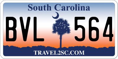 SC license plate BVL564