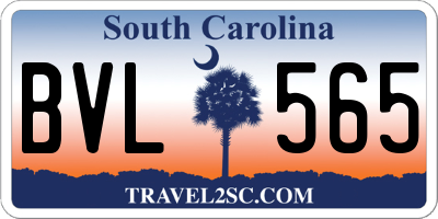 SC license plate BVL565