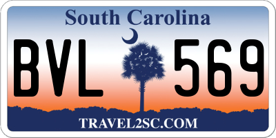 SC license plate BVL569