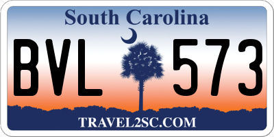 SC license plate BVL573