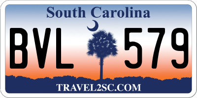 SC license plate BVL579